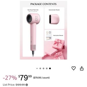 Solo SonicDry Brushless Motor Hair Dryer, Ultra-Light, Ionic Tech